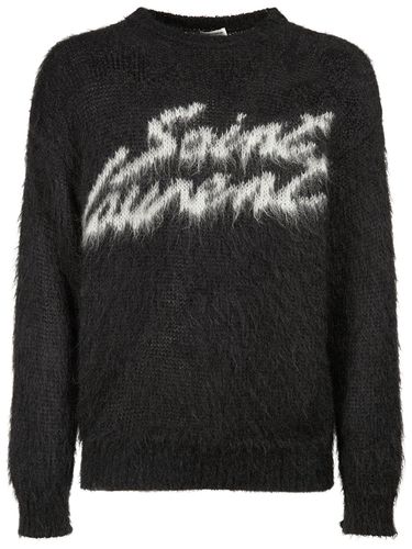 Mohair Blend Sweater - SAINT LAURENT - Modalova