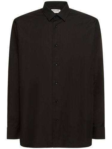 Cotton Poplin Shirt - SAINT LAURENT - Modalova