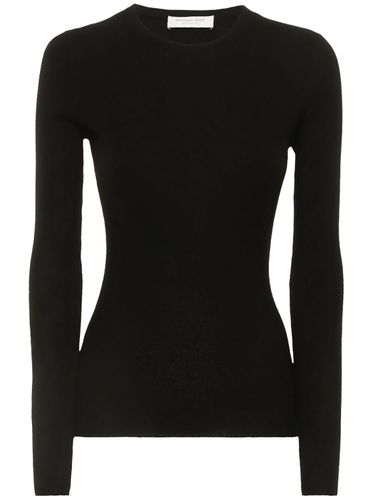 Cashmere Ribbed Knit Crewneck Top - MICHAEL KORS COLLECTION - Modalova