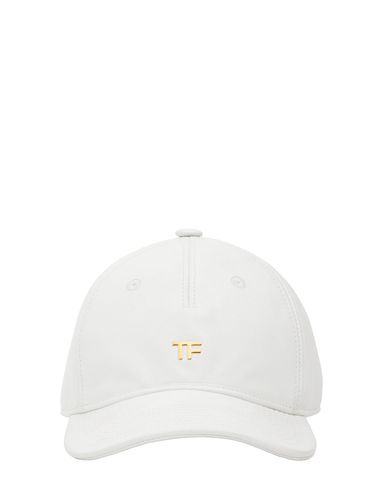 Tf Cotton Canvas & Leather Baseball Cap - TOM FORD - Modalova