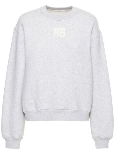 Essential Logo Cotton Jersey Sweatshirt - ALEXANDER WANG - Modalova