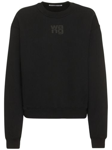 Essential Logo Cotton Jersey Sweatshirt - ALEXANDER WANG - Modalova