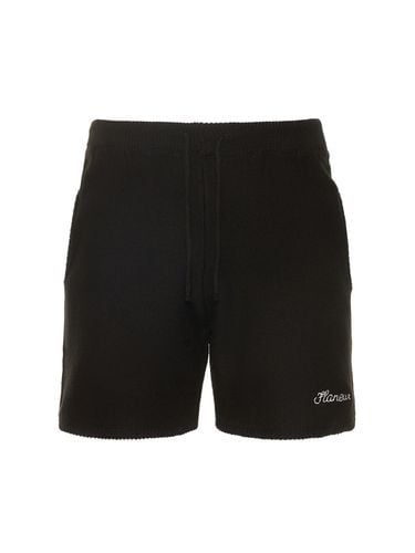 Cotton Blend Knitted Shorts - FLÂNEUR - Modalova