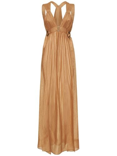 Mussola Long Dress W/ Buckle Straps - ALBERTA FERRETTI - Modalova