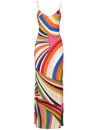 Crepe De Chine Iride Print Maxi Dress - PUCCI - Modalova