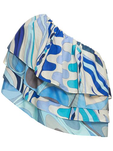 Printed Muslin Ruffles One Shoulder Top - PUCCI - Modalova