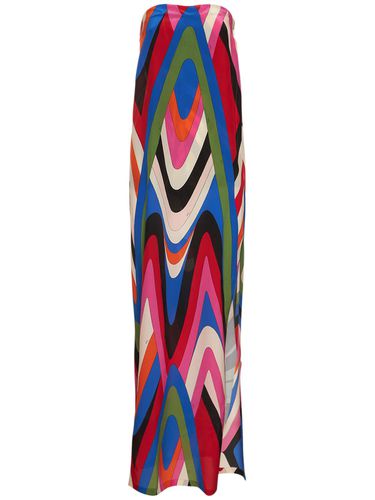 Silk Moiré Printed Long Dress - PUCCI - Modalova