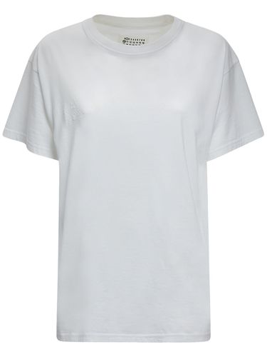 Camiseta De Jersey De Algodón Con Logo - MAISON MARGIELA - Modalova