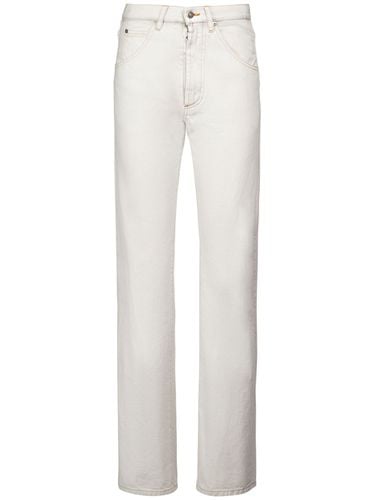 Bleached Cotton Denim Wide Jeans - MAISON MARGIELA - Modalova