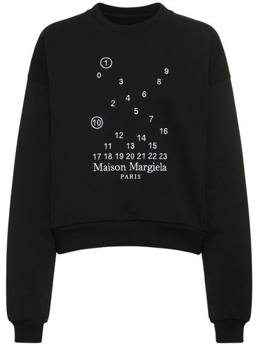 Bubble Logo Cotton Jersey Sweatshirt - MAISON MARGIELA - Modalova