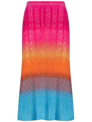 Multicolor Wool Knit Midi Skirt - ETRO - Modalova