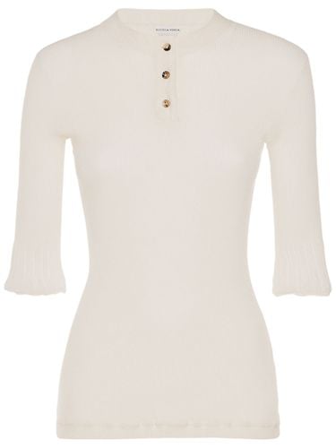 Underpinning Light Ribbed Cotton Top - BOTTEGA VENETA - Modalova