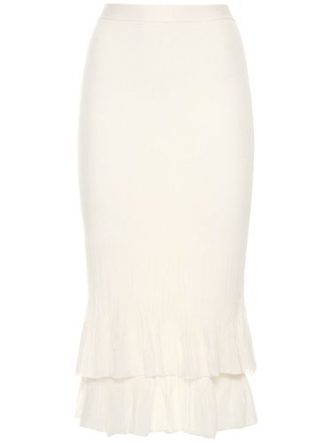 Underpinning Light Rib Cotton Midi Skirt - BOTTEGA VENETA - Modalova