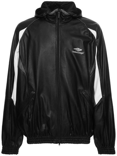 Leather Track Jacket - BALENCIAGA - Modalova