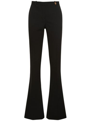 Wool Gabardine Flared Pants - VERSACE - Modalova