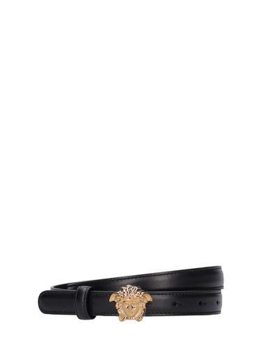 Cm Medusa Leather Belt - VERSACE - Modalova