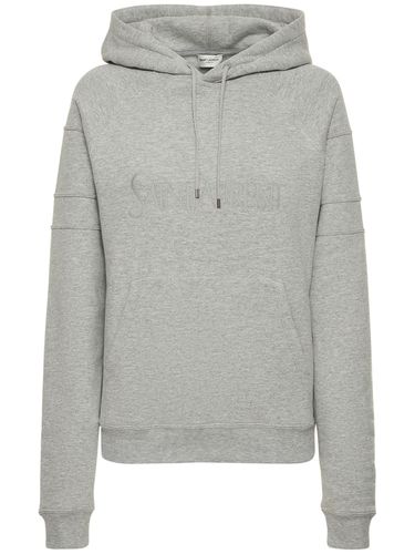 Reglan Cotton Hoodie - SAINT LAURENT - Modalova