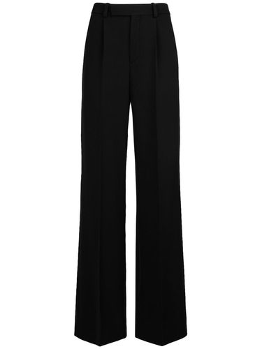 Wool Grain De Poudre Pants - SAINT LAURENT - Modalova