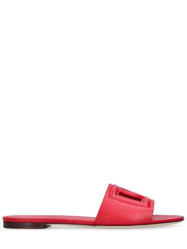 Mm Bianca Leather Slide Sandals - DOLCE & GABBANA - Modalova