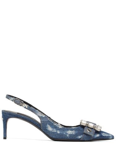 Mm Patchwork Slingback Pumps - DOLCE & GABBANA - Modalova