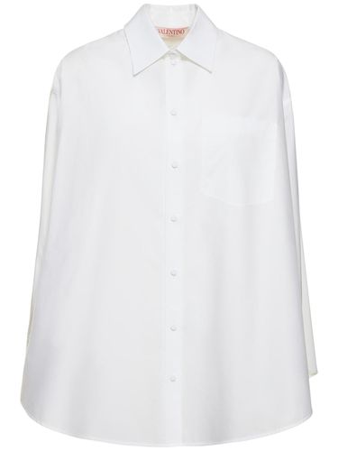 Cotton Poplin Oversized Shirt - VALENTINO - Modalova