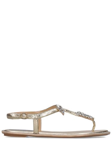 Mm Python Print Leather Thong Flats - RENÉ CAOVILLA - Modalova