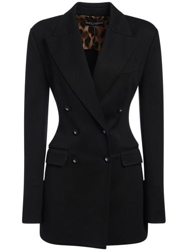 Blazer Cruzado De Jersey - DOLCE & GABBANA - Modalova