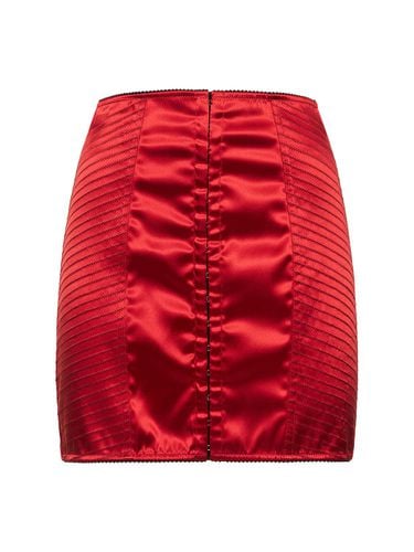 Stretch Satin Corset Mini Skirt - DOLCE & GABBANA - Modalova