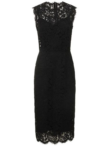 Sleeveless Lace Midi Dress - DOLCE & GABBANA - Modalova