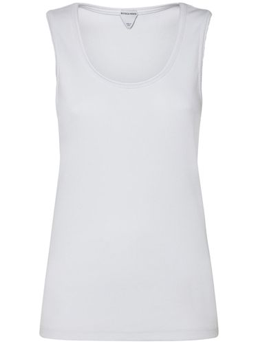 Stretch Ribbed Cotton Tank Top - BOTTEGA VENETA - Modalova