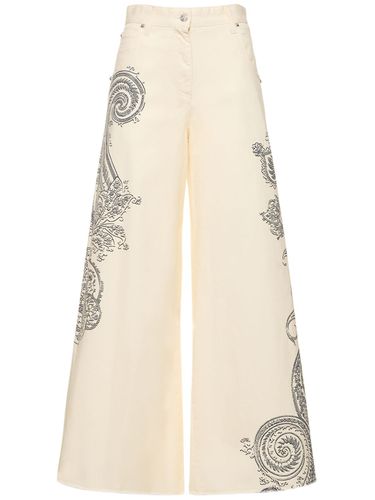 Paisley Print High Waist Wide Leg Jeans - ETRO - Modalova