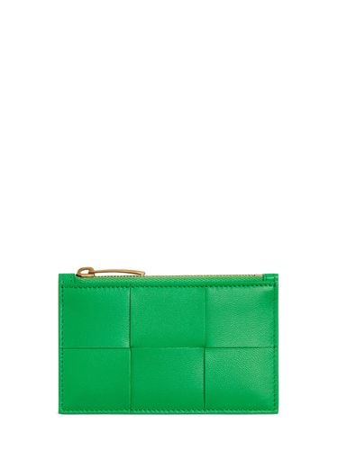 Cassette Leather Zippered Card Case - BOTTEGA VENETA - Modalova