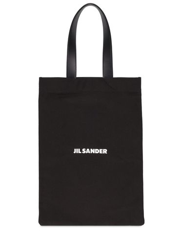 Bolso Tote De Lino Con Logo - JIL SANDER - Modalova