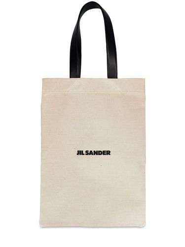 Linen & Canvas Logo Tote Bag - JIL SANDER - Modalova