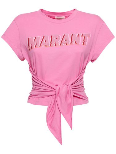 Camiseta De Algodón Con Logo Estampado - MARANT ETOILE - Modalova