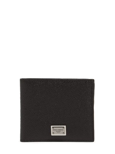 Logo Plaque Leather Wallet - DOLCE & GABBANA - Modalova