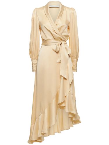 Silk Wrap Midi Dress - ZIMMERMANN - Modalova