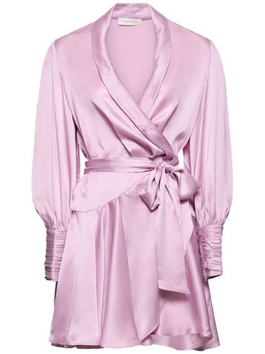 Silk Wraparound Mini Dress - ZIMMERMANN - Modalova