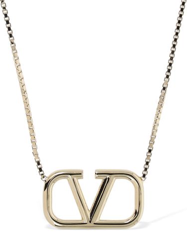 V Logo Signature Long Necklace - VALENTINO GARAVANI - Modalova