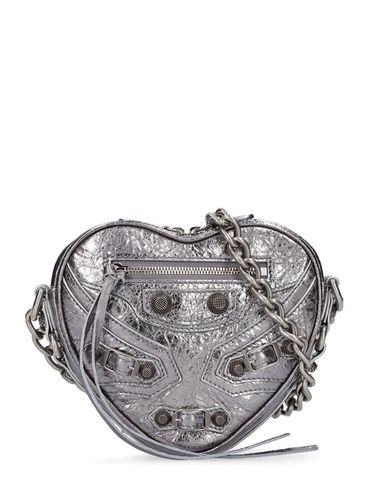 Mini Cagole Heart Leather Chain Wallet - BALENCIAGA - Modalova