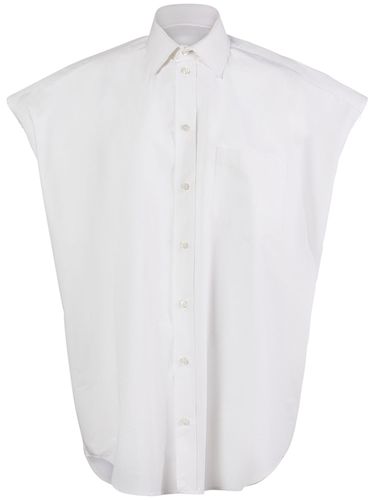 Oversize Cotton Poplin Shirt - BALENCIAGA - Modalova