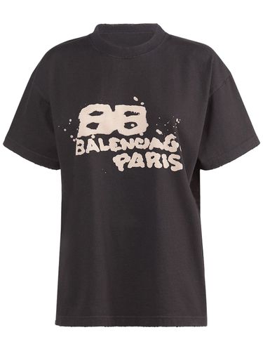 Medium Fit Cotton T-shirt - BALENCIAGA - Modalova