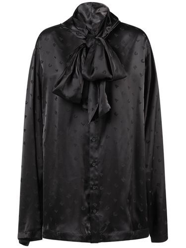 Hooded Viscose Shirt - BALENCIAGA - Modalova