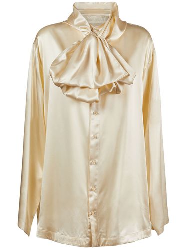 Hooded Silk Shirt - BALENCIAGA - Modalova