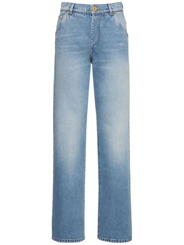 High Waist Vintage Straight Jeans - BALMAIN - Modalova