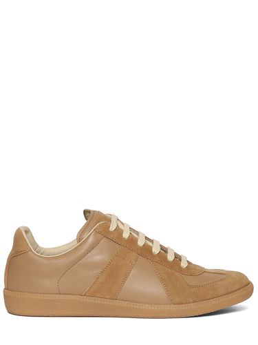 Replica Leather & Suede Low Top Sneakers - MAISON MARGIELA - Modalova