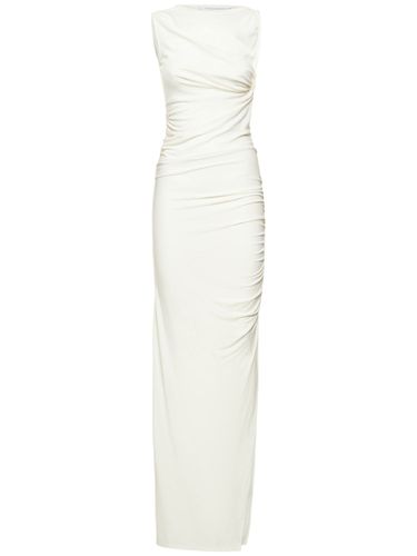 Twisted Jersey Sleeveless Long Dress - CHRISTOPHER ESBER - Modalova