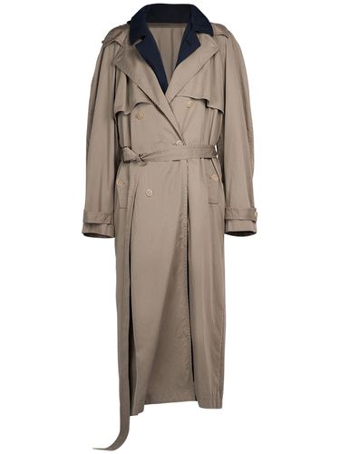 Cotton Twill Trench Coat - BALENCIAGA - Modalova