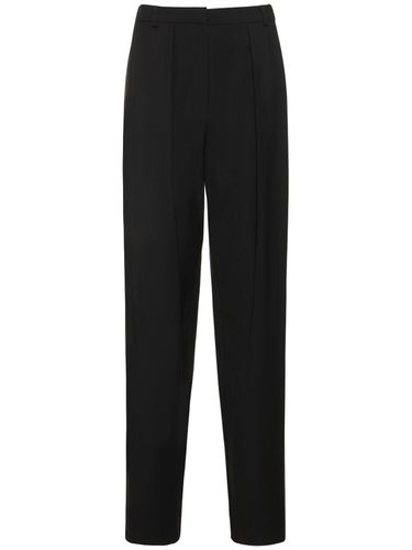 Wool Twill Straight High Waist Pants - MAGDA BUTRYM - Modalova