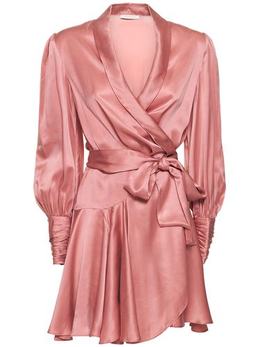 Silk Wrap Mini Dress - ZIMMERMANN - Modalova